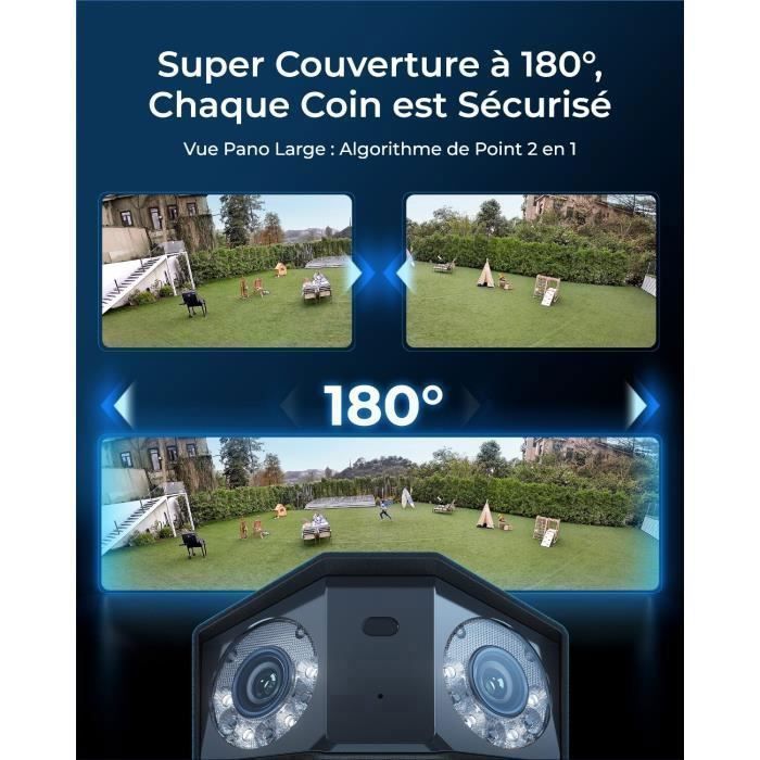 Reolink 8K 16MP Outdoor PoE Security Camera, 180° View & Dual Lens, Motion Tracking, Night Vision, Duo 3 PoE