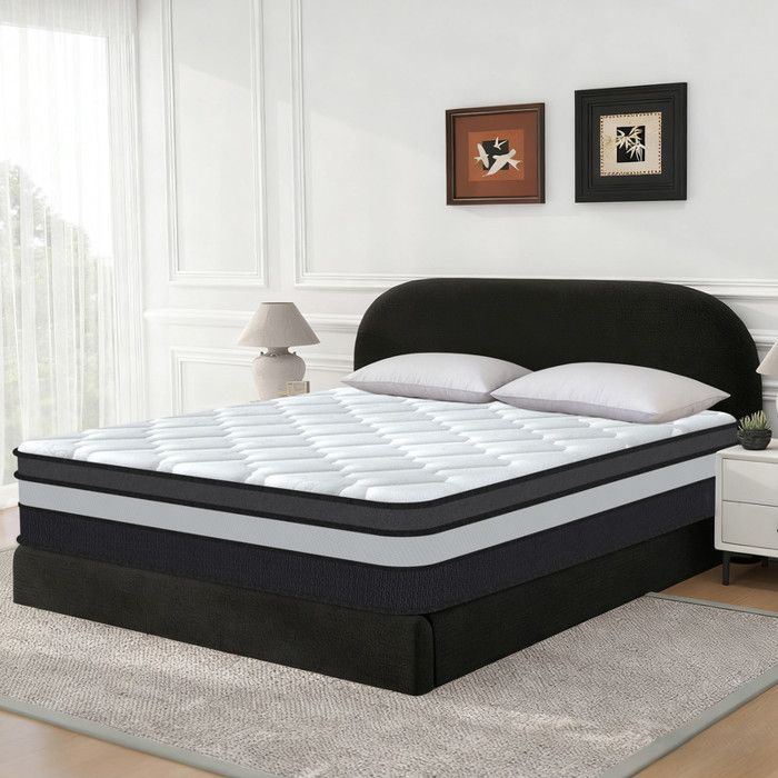 Colchón de 140x200 cm - Extra grueso (30 cm) - Ergonómico - Antiácaros - 8 zonas de confort - Muelles ensacados - Firmeza media