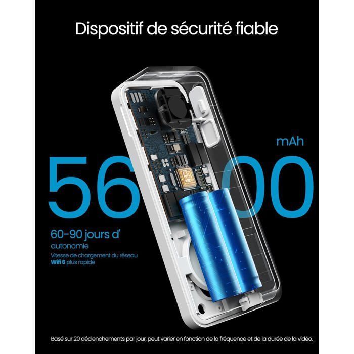 Timbre inalámbrico exterior impermeable 2K, timbre inalámbrico con cámara ojo de pez de 180°, compatible con Alexa, detección por IA con 32 GB