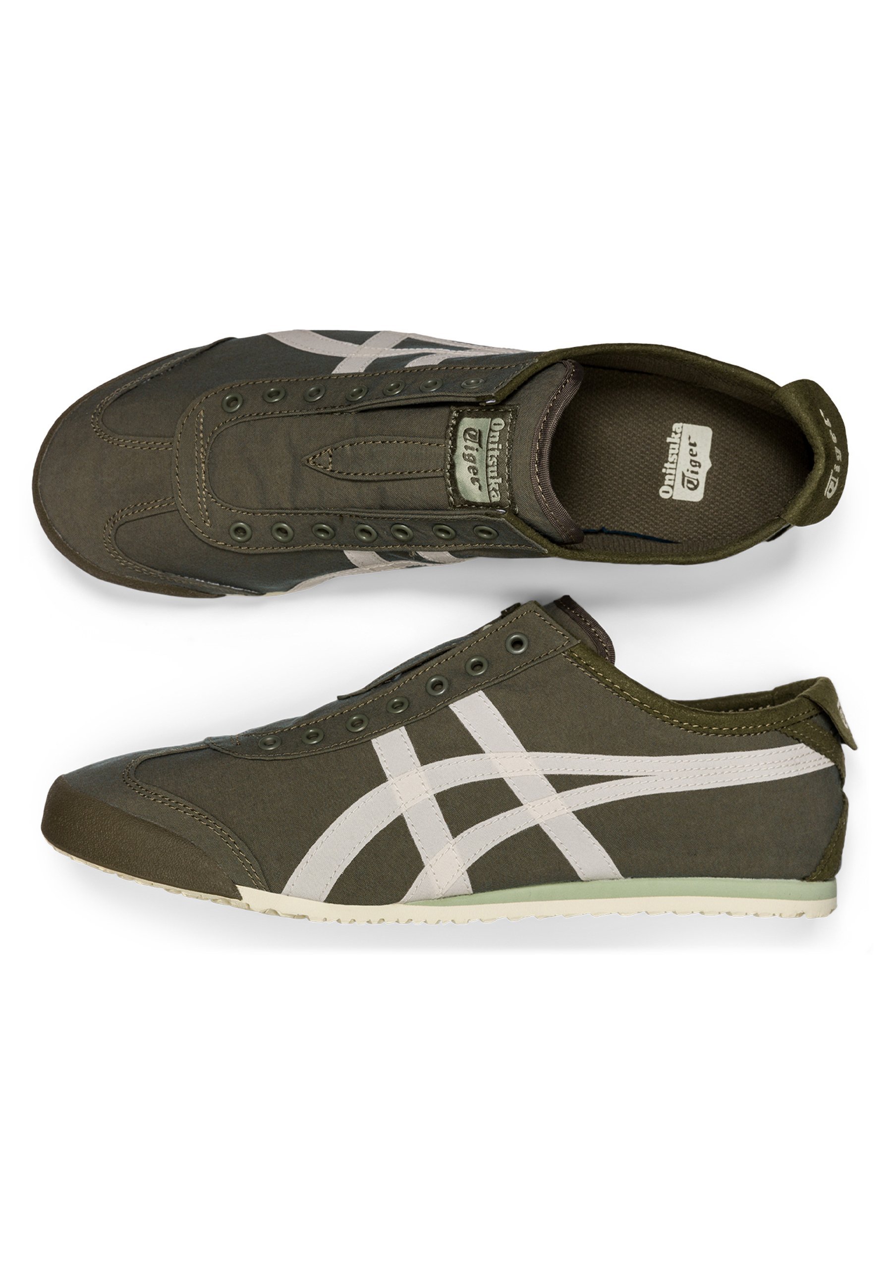Onitsuka Tiger MEXICO 66 SLIP-ON - Baskets - VERT MANTLE/BOULEAU