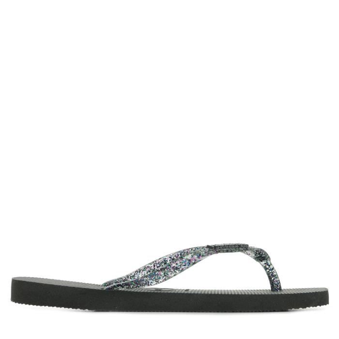 Infradito - Havaianas - Logo quadrato metallizzato - Nero - Adulto - Unisex