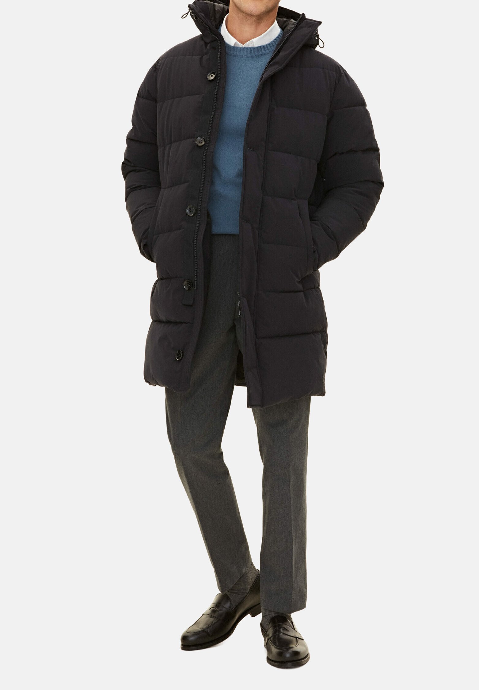 Oscar Jacobson PODSTAVLJENI - Zimski kaput - tamnoplavi
