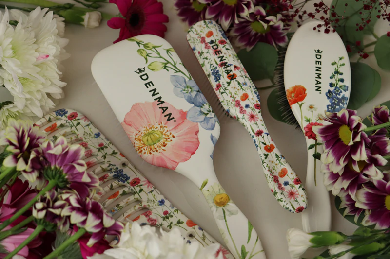 Pente modelador e definidor de cachos Denman Floral Fantasies D3 Original