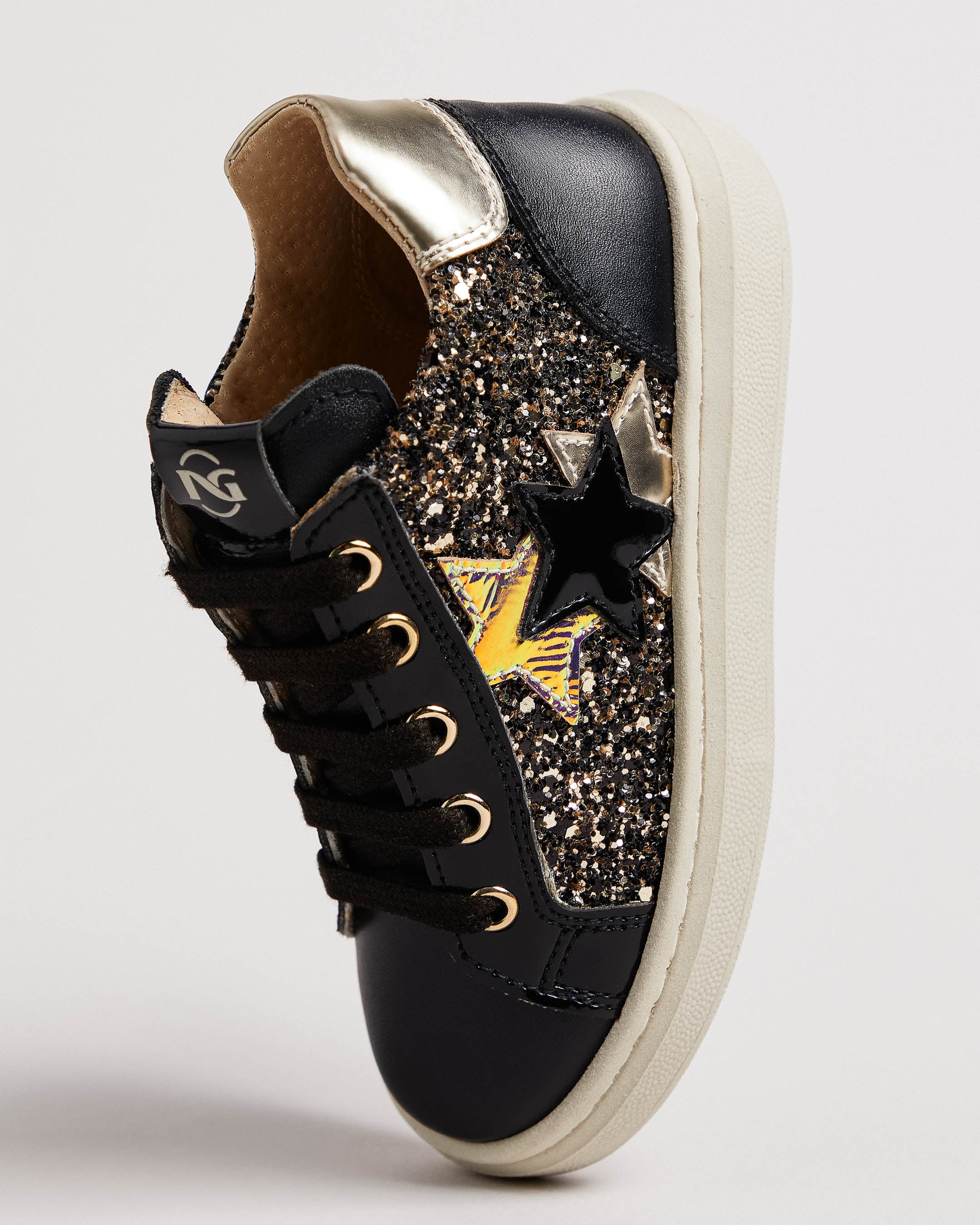  Junior-Sneaker für Mädchen aus Funktionsmaterial und Leder