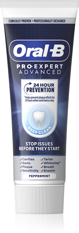 Creme dental Oral-B Pro-Expert Advanced Deep Clean - limpeza completa