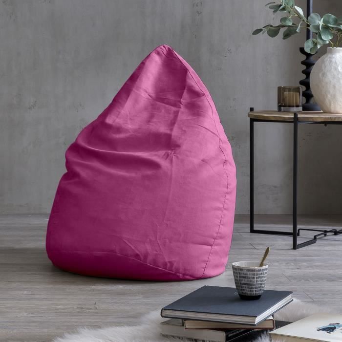 Pouf Poire XL - LUMALAND - Ligne Confort - Rose - Tissu