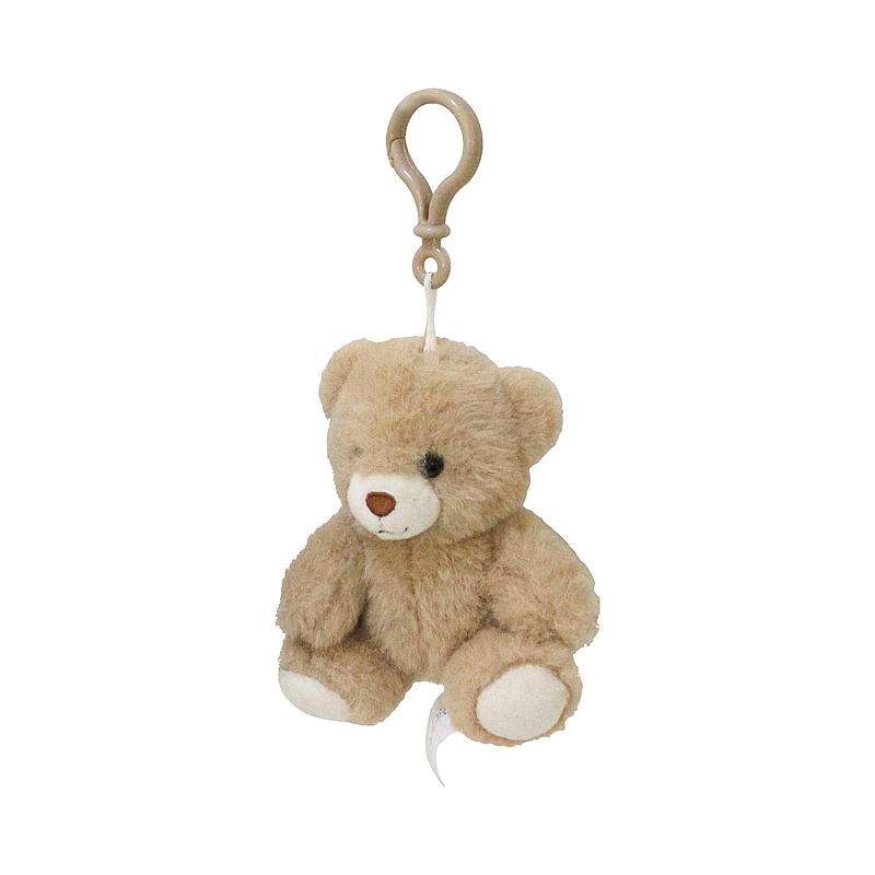 FunToys mini bamse med klips beige