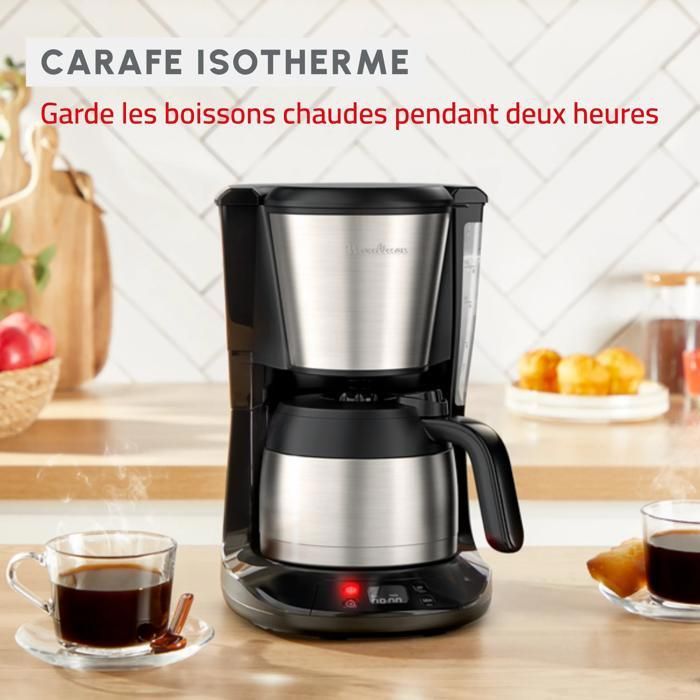 Moulinex Subito, Programmable filter coffee maker, Thermal carafe, 0.9 L capacity, 12 cups, FT5S2DE0