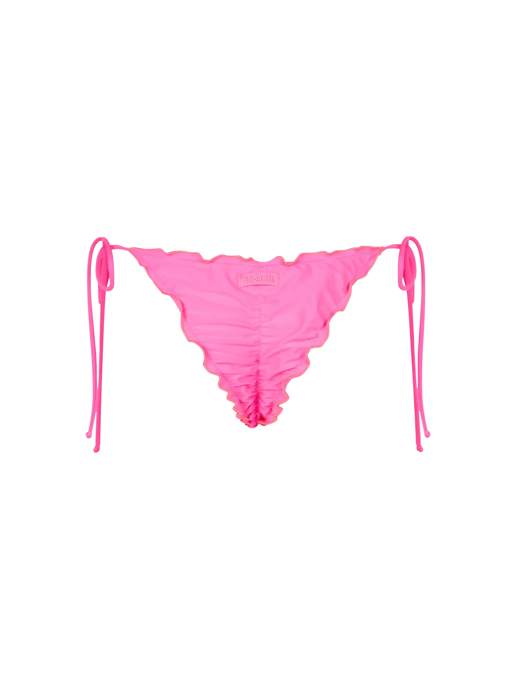 Braguita de baño de talle alto color rosa neón para mujer, modelo Miami.