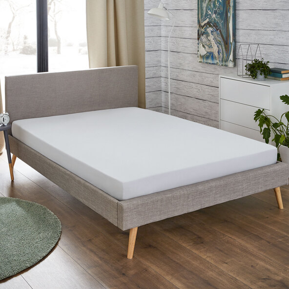 Fint flanellslakan 140-150 x 200 cm, vitt