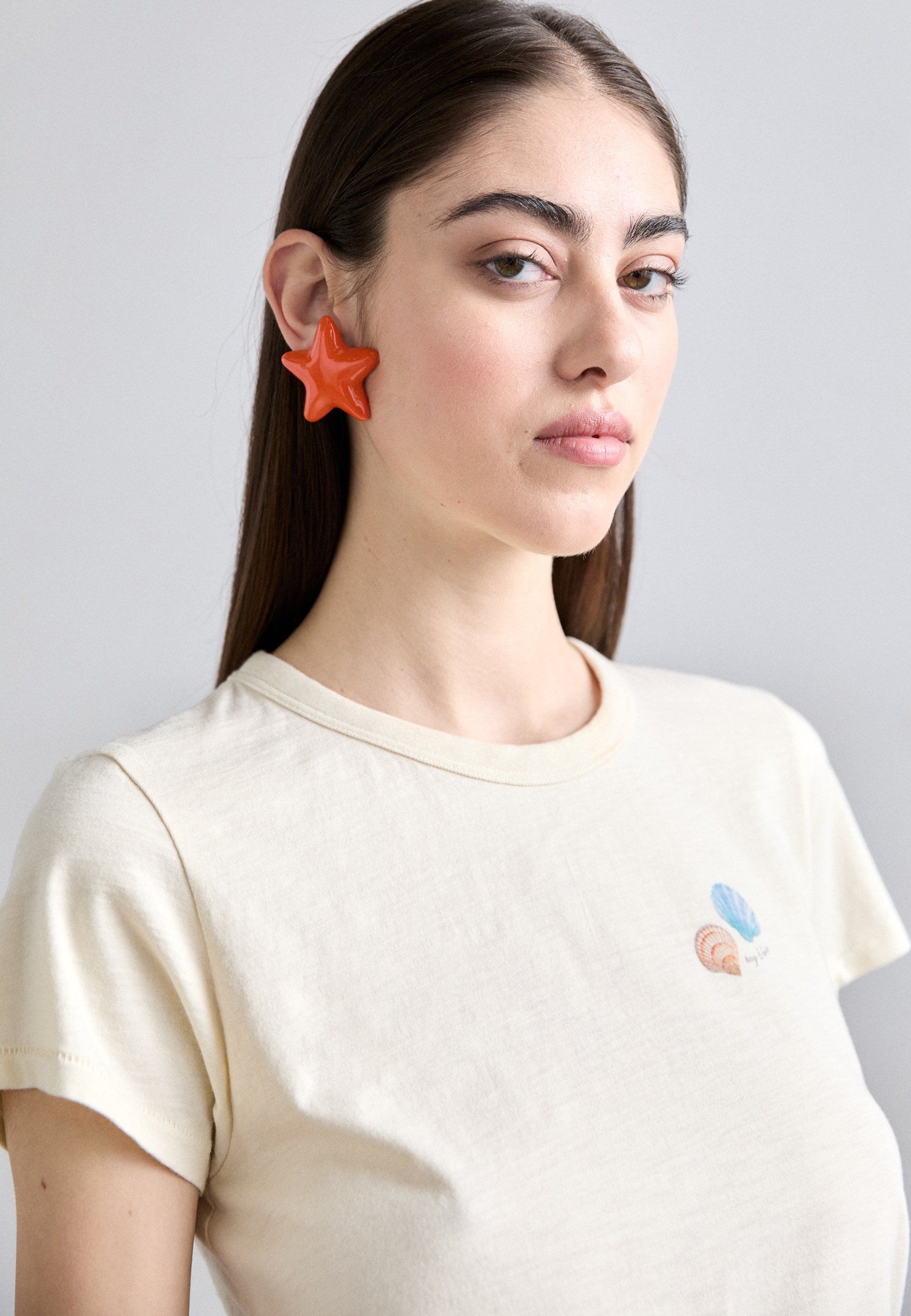 T-shirt imprimé rag & bone SEASHELL - blanc cassé