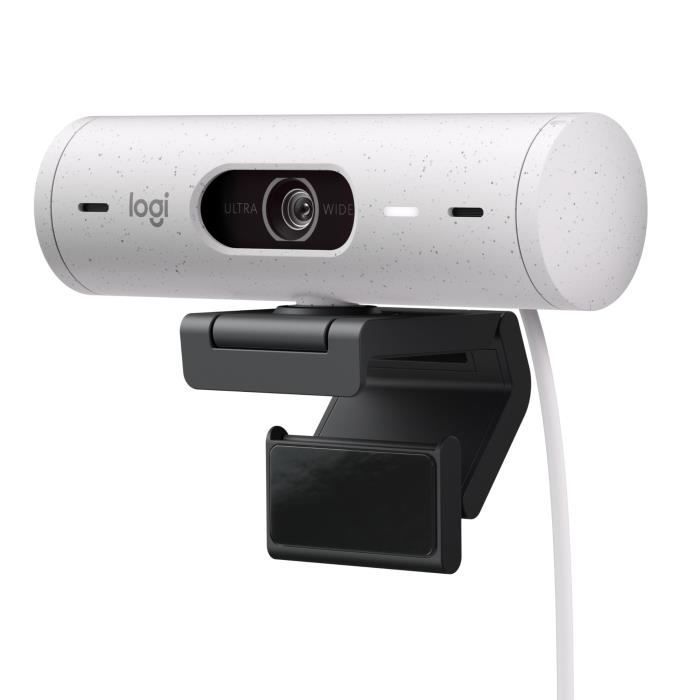 Cámara web Full HD 1080p - Logitech - Brio 500 - Micrófono integrado - Blanca