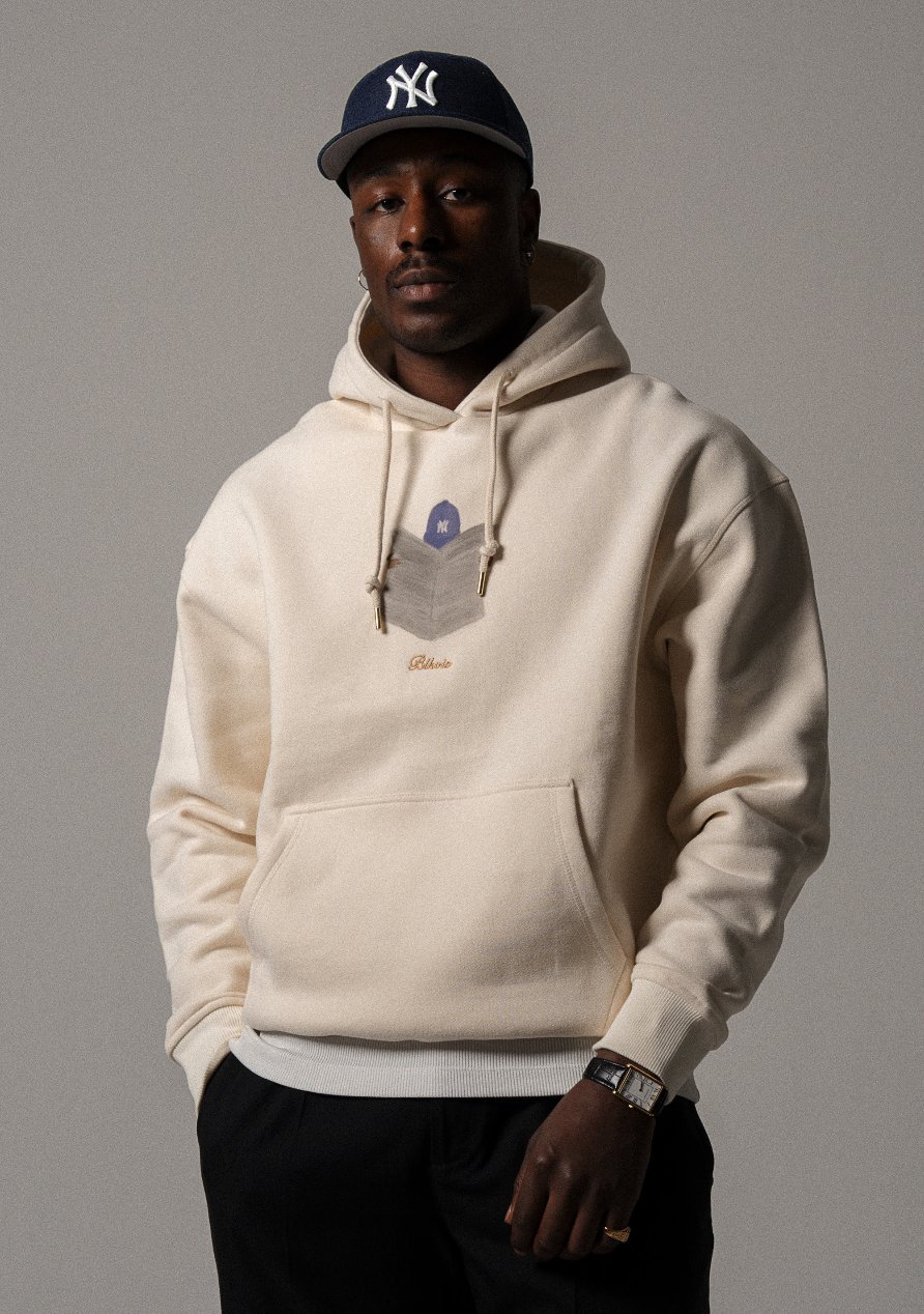 BLKVIS NEWSPAPER UNISEX - Hanorac - alb antic