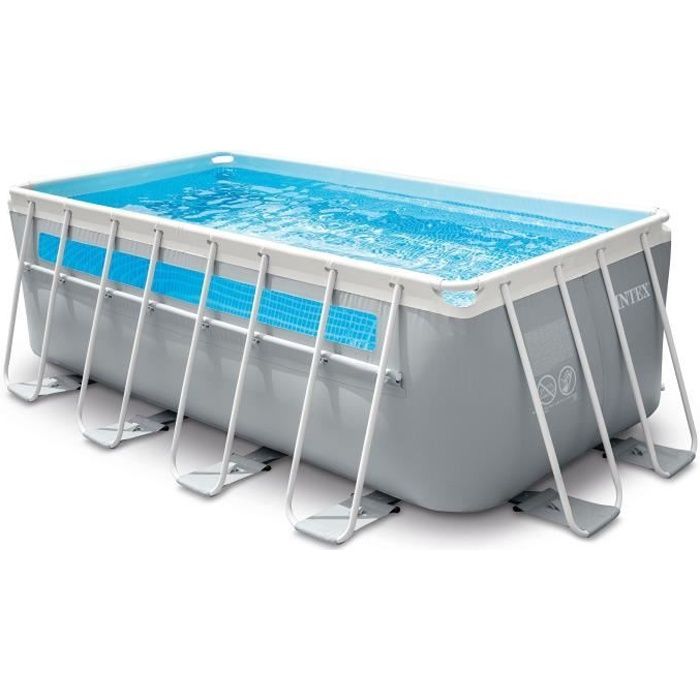 Kit de piscina tubular elevada Intex - Estructura Pris - 400 x 200 x 122 cm - Rectangular (Bomba + Accesorios) - 26770NP