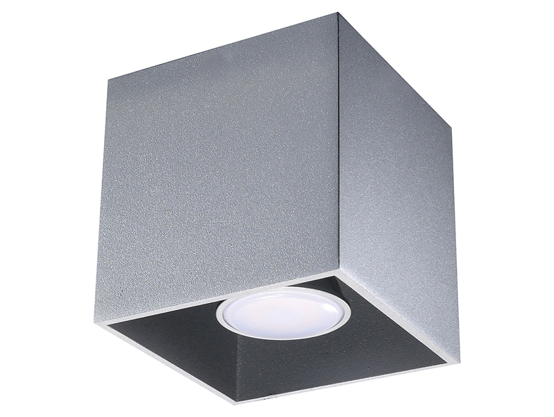 Plafon Quad aluminiowy 10 cm srebrny