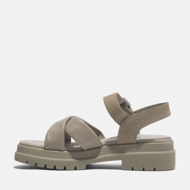 Sandalo a Listini Incrociati London Vibe da                Donna in beige