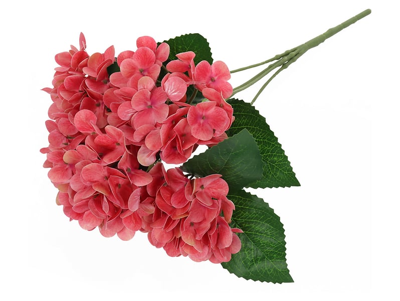 Bukiet hortensji 45 cm 5 szt. czerwonych