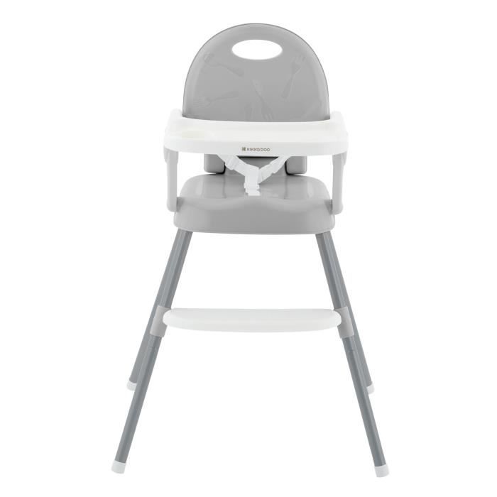 Kikkaboo chaise haute enfant 3 en 1 Spoony, chaise basse d'alimentation [Gris]