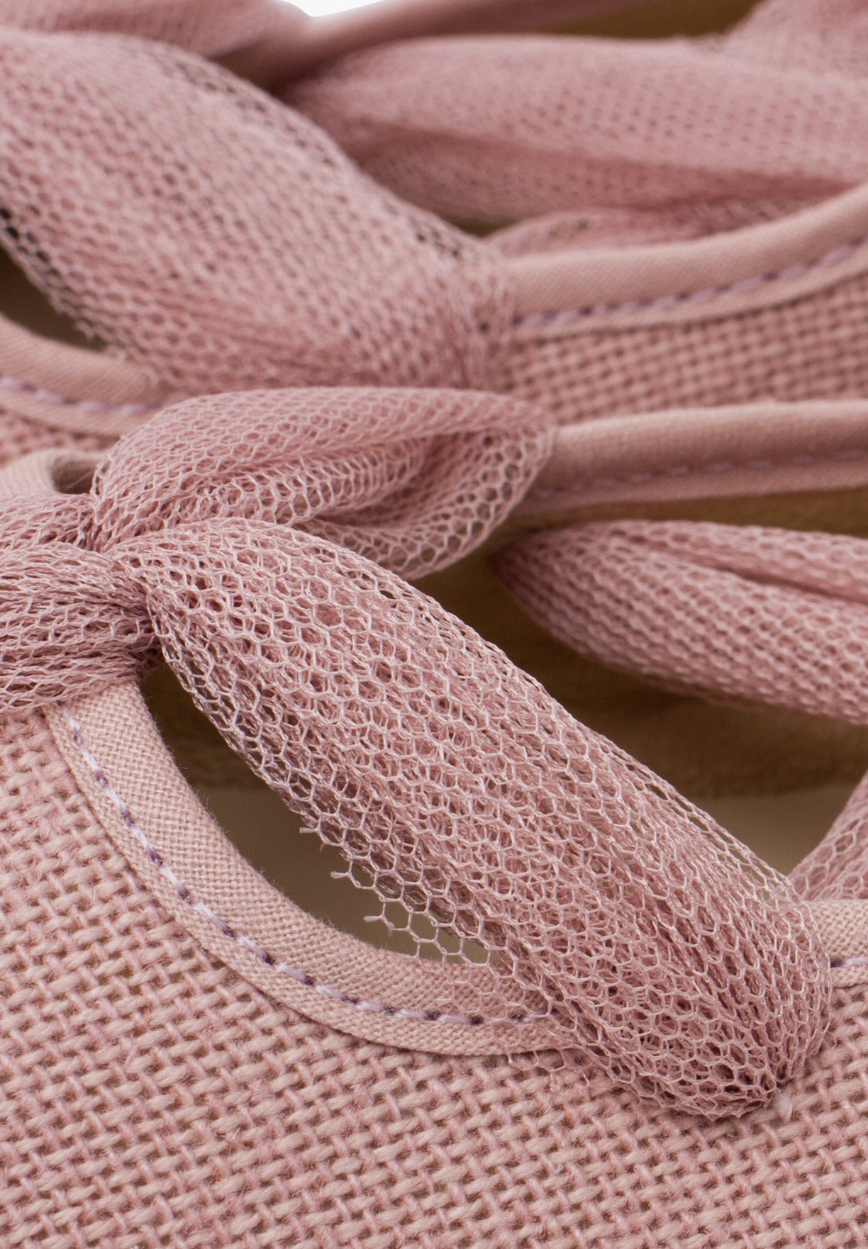Pisamonas CROSSED STRAPS - Balerinki z mankietem na kostkę - dusty rose