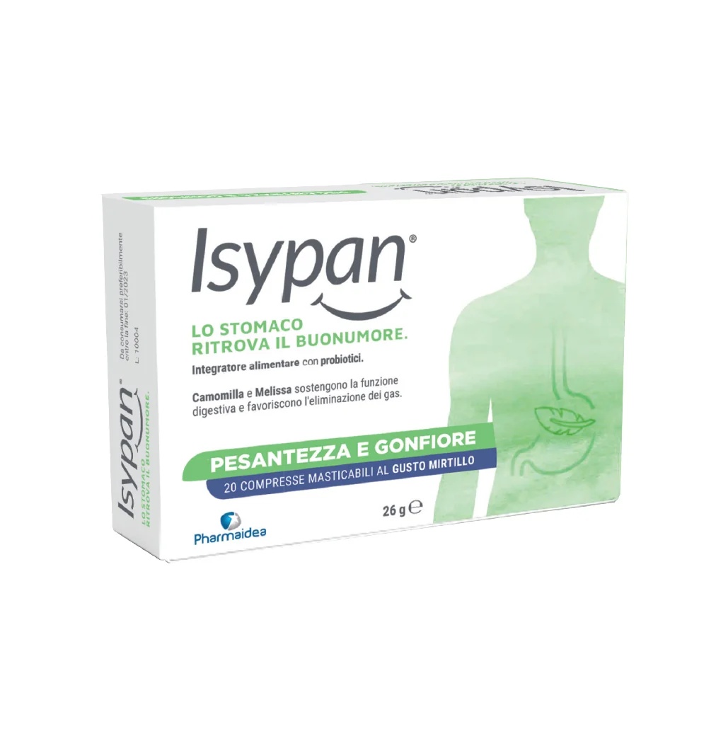 ISYPAN Isypan® Pesadez e hinchazón 20 comprimidos masticables Preparación antiinflamatoria