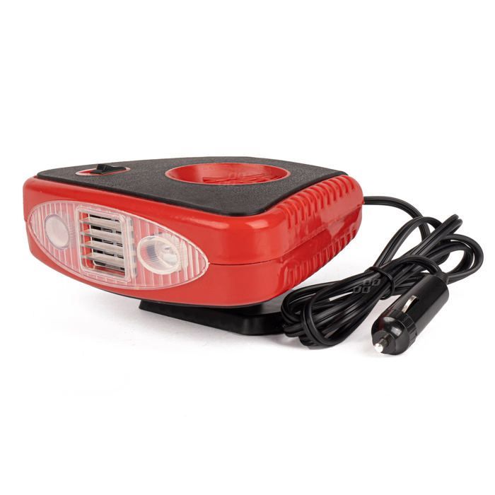 DEFROST/FAN HEATER WITH HANDLE AND LIGHT 12V AMIO