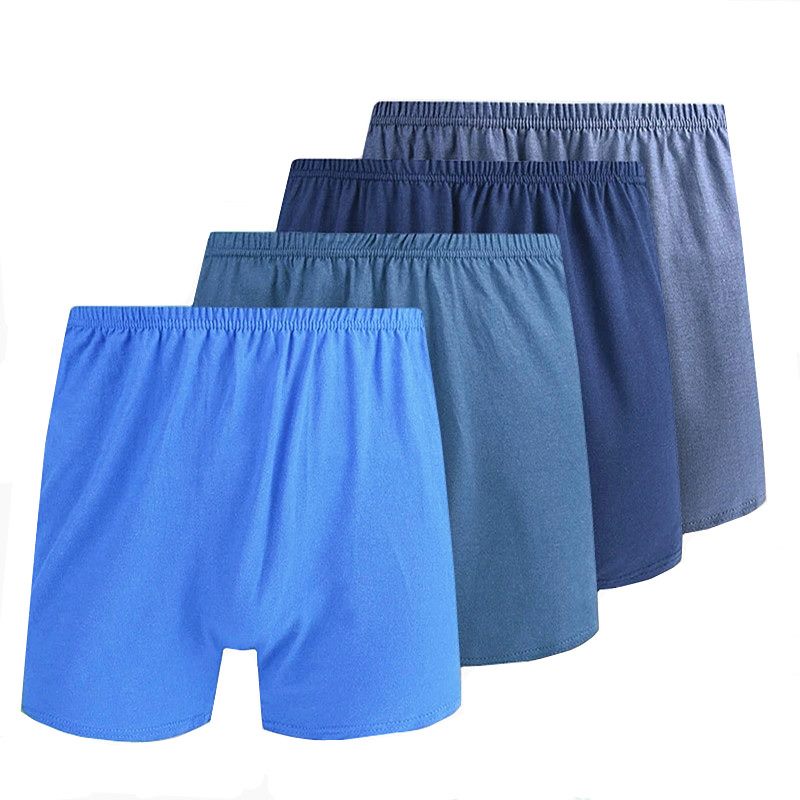 4 pezzi/Boxer da uomo, mutande larghe, intimo da uomo, mutande morbide e comode di alta qualità per la famiglia, boxer da uomo in cotone