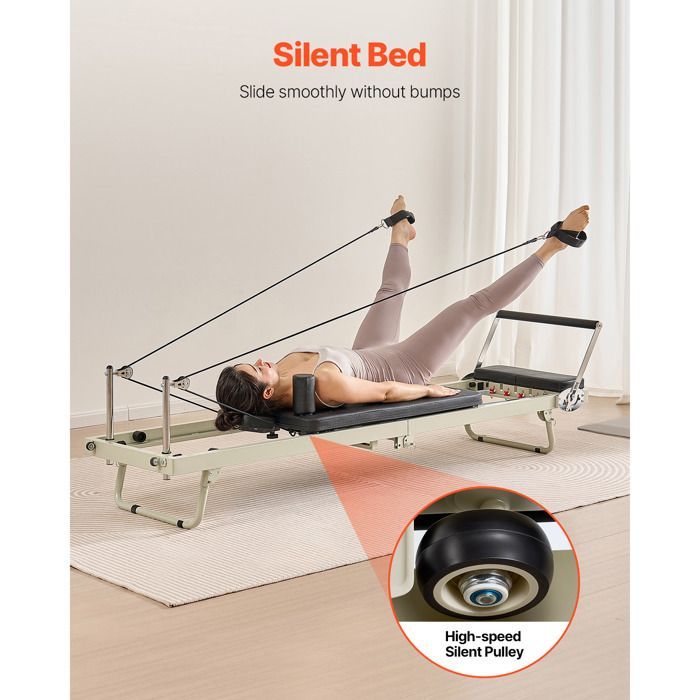 Pilates Reformer - DUOKU - S3003 - Pieghevole - Doppia resistenza - Carico 181,44 kg