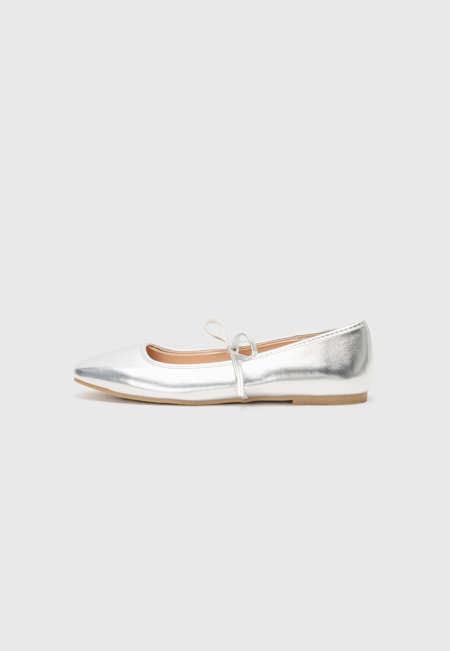 Anna Field ballerina's met enkelbandje - zilver