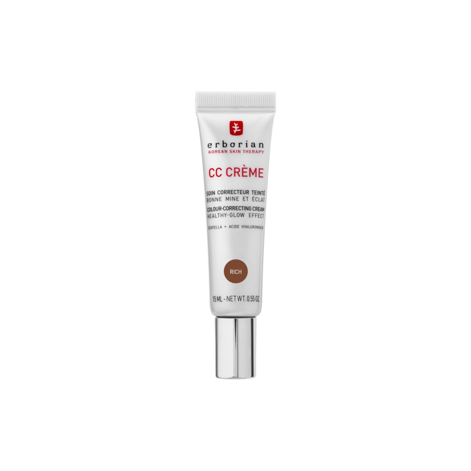 Crema CC ERBORIAN Efecto Luminosidad Saludable Tamaño Viaje - 15 ml
