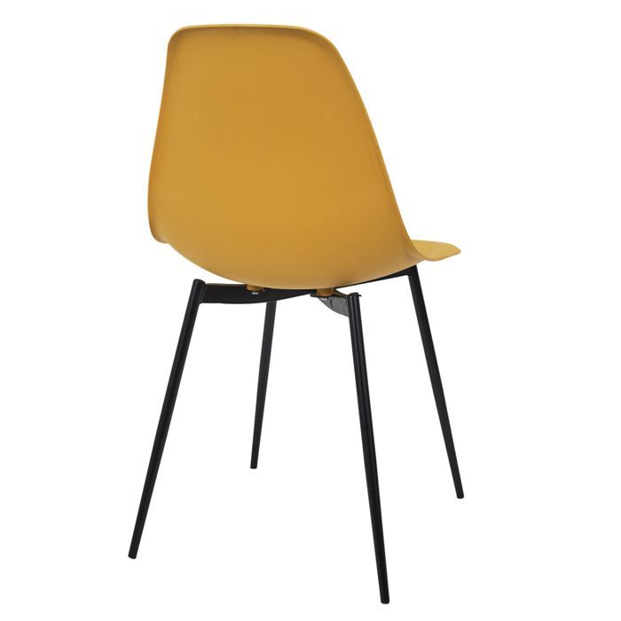 Chaise - Home Deco Factory - Gustav - Design épuré - Jaune