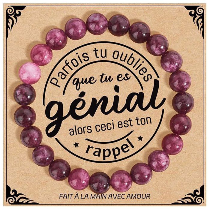 Gift for Women, Natural Stone Bracelet, Gift Idea for Teen Girls, Christmas Gifts for Women, Birthday Gift (Purple)