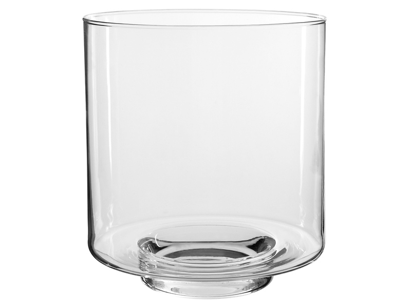 Świecznik szklany 17 cm transparentny