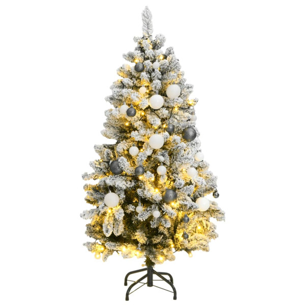 VidaXL sztuczna choinka Zielono-biały 120 cm