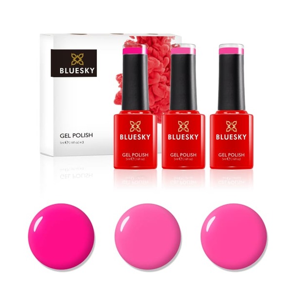 Bluesky Mini Trio -setti, pinkit sävyt - 5 ml