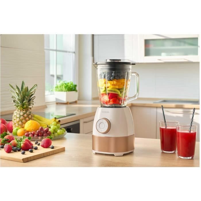 Blender - SENCOR - SBL 5870GD - 1800 W - 1,5 L - 24000 trs/min - Blanc / Or