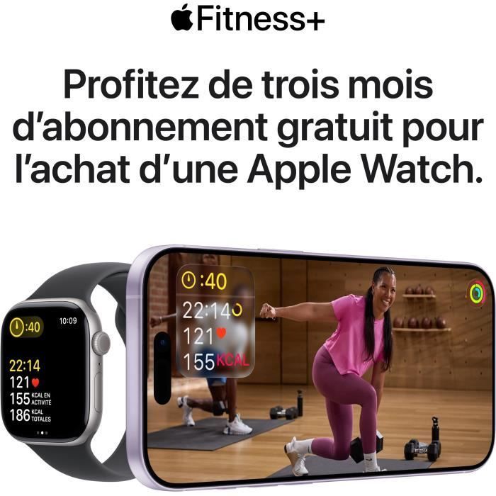 Apple Watch SE 3 GPS - 44mm - Boîtier Midnight Aluminium  - Bracelet Midnight Sport Band - S/M
