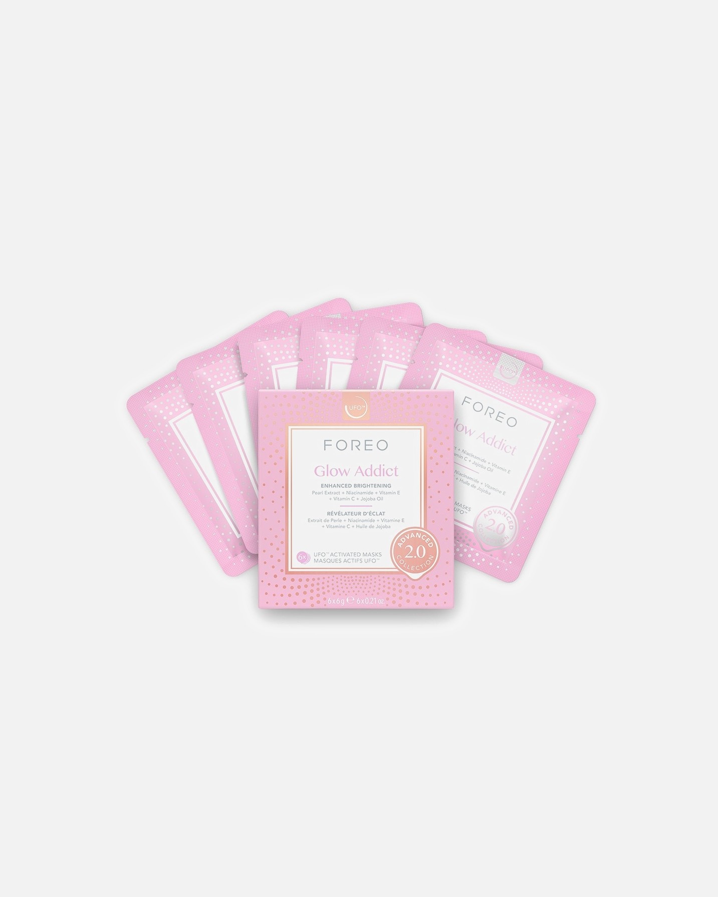 FOREO hidratantna maska UFO™ UFO maske Glow Addict 2.0 - 6 pari