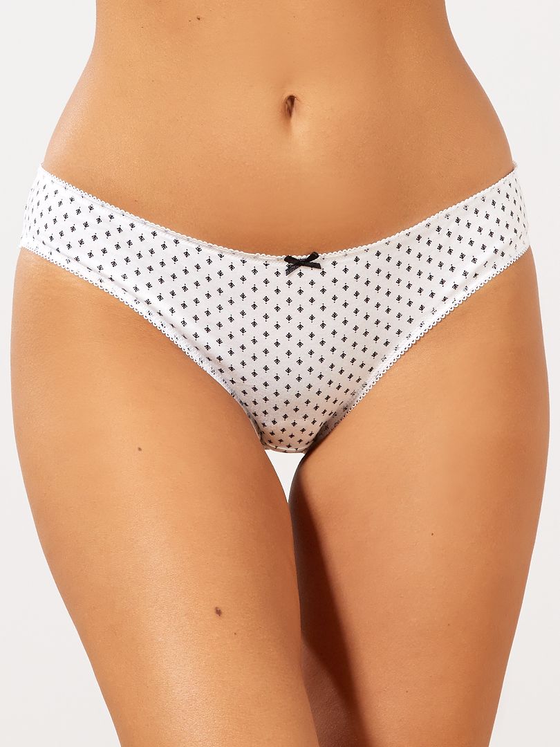 Conjunto de 3 cuecas - branca/preta