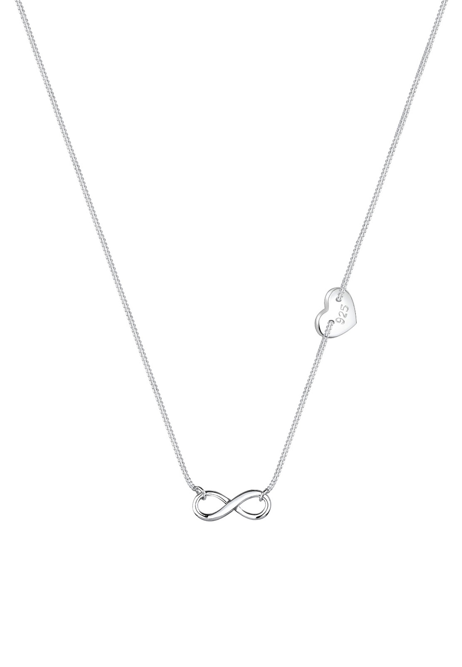 Elli Femmes Pendentif Infinité Cœur Filigrane en Argent Sterling 925