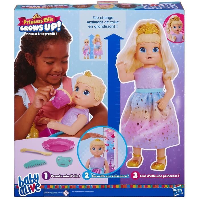 Prinzessin Ellie Puppe wird groß! - Baby Alive - Blondes Haar - Für Kinder ab 3 Jahren