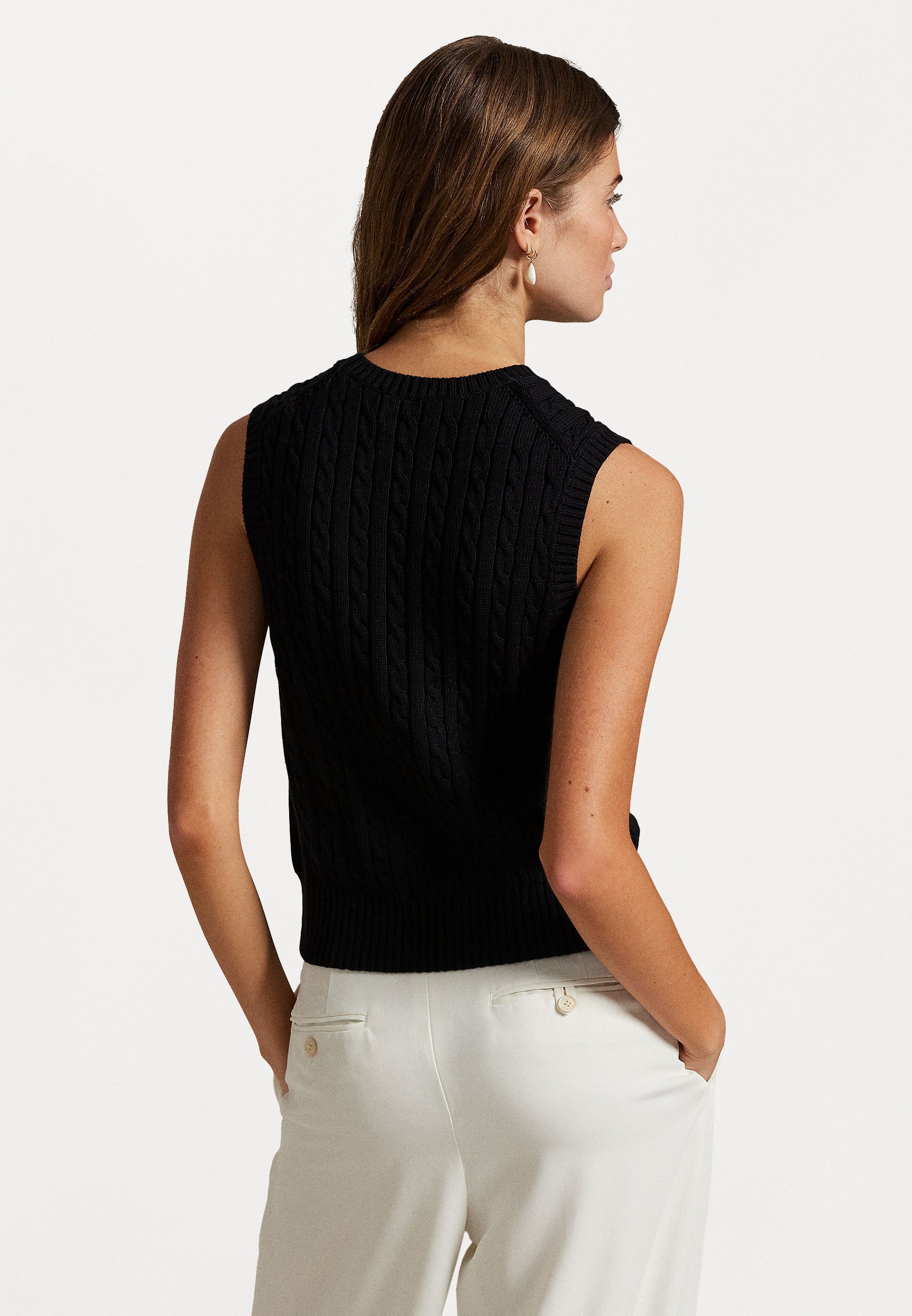 Gilet en coton à torsades Polo Ralph Lauren - Haut - Noir