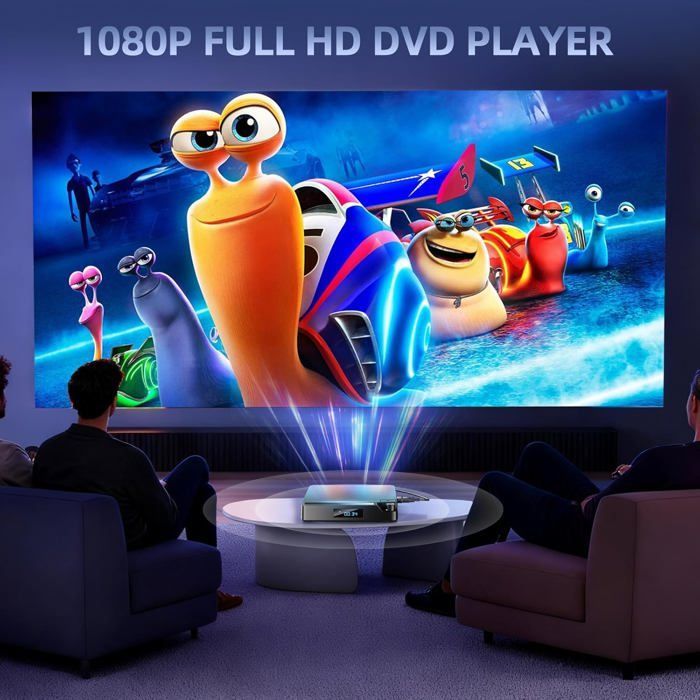 1080p-TV-DVD-Player, HDMI/AV- und USB/TF-Karten-DVD-Player, Kabel und Fernbedienung, Mini-CD-Player, Multi-Region-Abdeckung