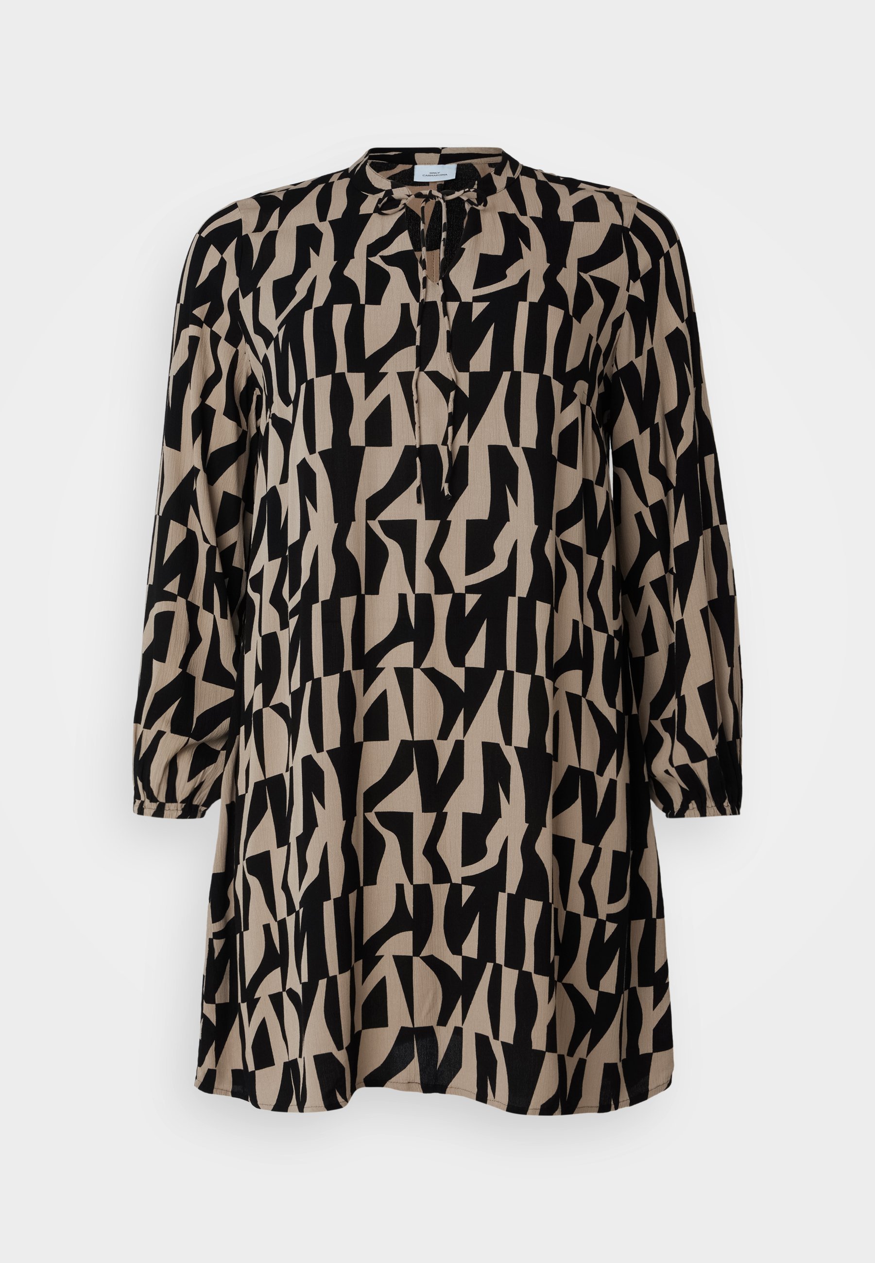 ONLY Carmakoma CARDIONA LIFE DRESS - Denní šaty - black/beige