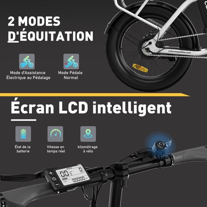 COLORWAY Vélo électrique Pliable 20