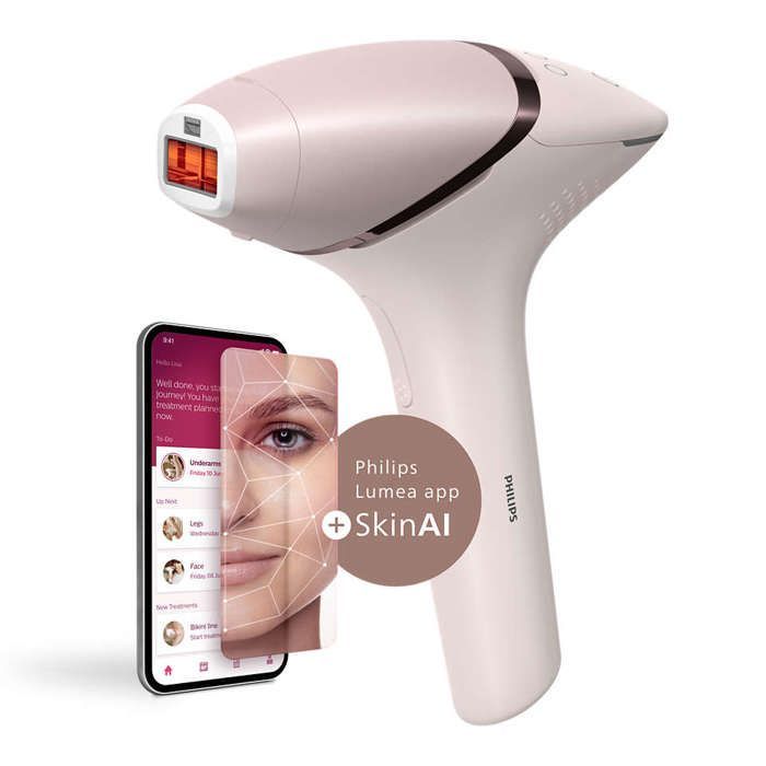 Lampada a luce pulsata Philips Lumea serie 9900 BRI953/02R1 ricondizionata come nuova.