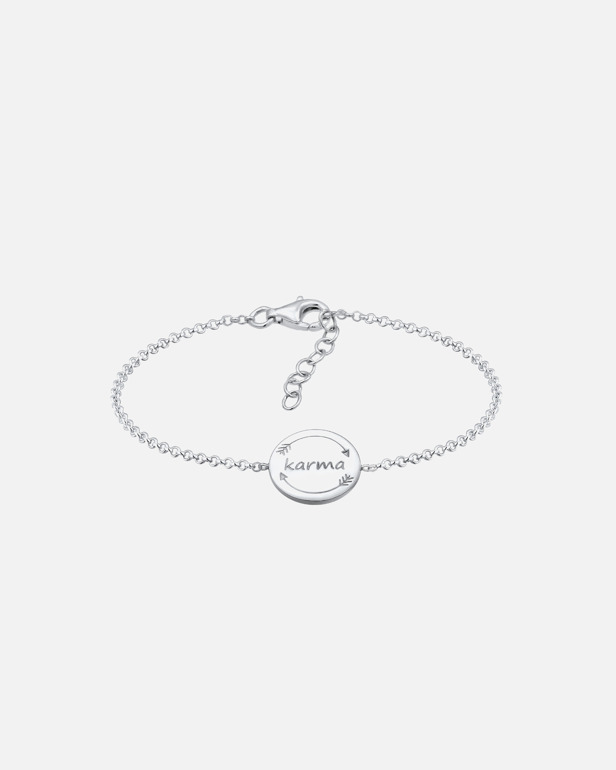Elli Karma Wording Plättchen Boho Festival 925 Silber