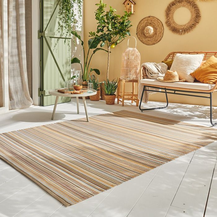 Alfombra de exterior - NAZAR RUGS - CAPRI - Reversible - Beige - 150x220 cm