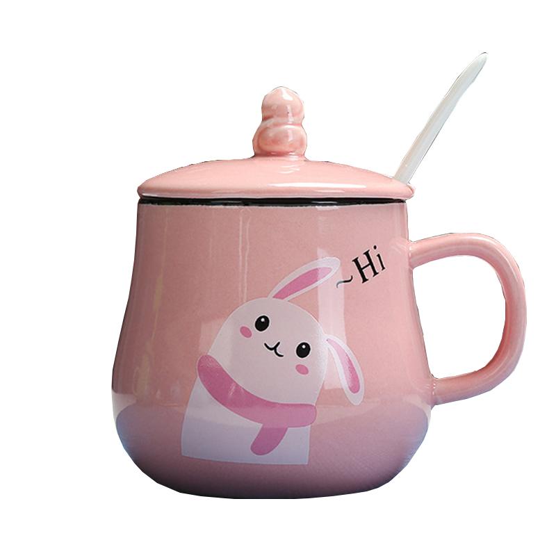 Taza de café, taza de leche con diseño de dibujos animados, vaso personalizado, taza de cerámica hecha a mano, linda, nueva, 2019 GG50mk
