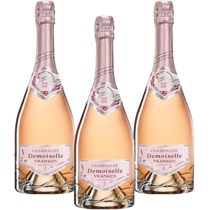 Champanhe Vranken Demoiselle Rosé - 75 cl x3