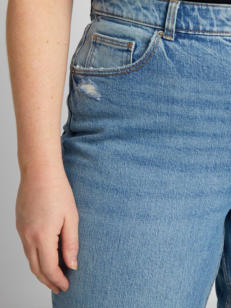 Pantalones vaqueros acampanados/de bota de talle alto - AZUL
